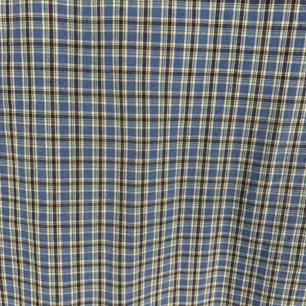 Lot of 2 Wrangler‎ 2XLT Tall Pearl Snap Western Shirts Blue Plaid Short Sleeves